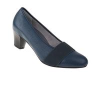 Natural Feet Pumps Janine aus echtem Hirschleder in Weite H für breite Füße, mit Einlegesohlen, Elegante Damenschuhe, Bequeme Schuhe mit Absatz für Damen 37 blau