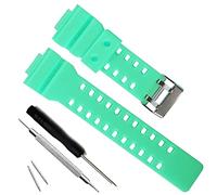 Natural Resin Replacement Watch Band Strap for Casio Mens G-Shock G-8900/GLS-8900/GR-8900/GW-8900/GD-100/GD-110/GD-120/GA-110/100/120/200/150/GLS-100/GA-300 (Mint Green)