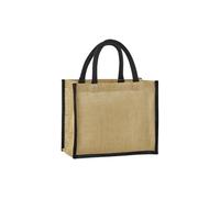 Natural Starched Jute Midi Bag Einkaufstasche