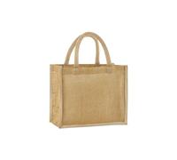 Natural Starched Jute Midi Bag Einkaufstasche