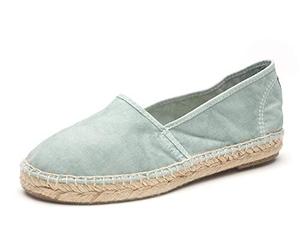 NATURAL WORLD - 625E - SCARPE IN TELA CON FONDO IN GOMMA NATURALE 41/AQUA
