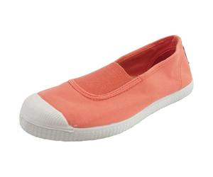 Natural World - Apricot Girl - Mädchen Ballerina aus Baumwolle - Koralle (Peach), Gr. 33