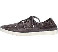 Natural World Eco - 303E Men's Trainers - Organic Cotton Boat Shoes- 100% EcoFriendly - Black Color