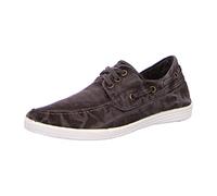 Natural World Eco - 303E Men's Trainers - Organic Cotton Boat Shoes- 100% EcoFriendly - Black Color
