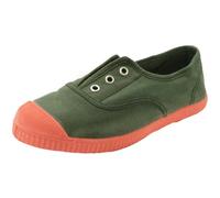 Natural World - Grape Color - Kinder Bio-Slipper aus Baumwolle - Kaki/Orange, Gr. 30