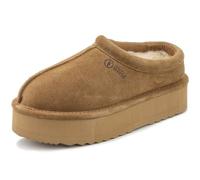 Natural World - Ker - Damen Platform-Pantoffel mit Futter aus Schurwolle - Co..., Gr. 41