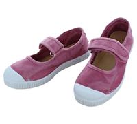 Natural World Kinder Schuhe Ballerinas mit Kappe und Klettverschluss rosa Gr.28
