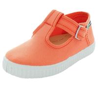 Natural World Kinder Schuhe Ballerinas mit Riemchen und Druckknopf orange Gr.20