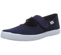 Natural World Mercedes Anilla Velcro LISO, Mädchen Derby Schnürhalbschuhe, Blau (Marino 77), 33 EU