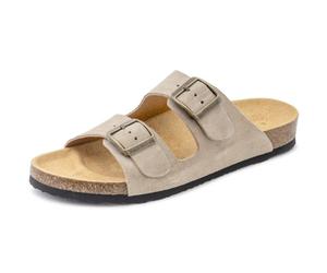 Natural World - Tajo - Damen Pantolette mit Korkfußbett - Beige (Crudo), Gr. 43