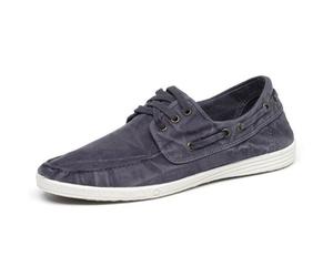 natural world Vegan Herren Halbschuh washed - Old Elbrus Blau (Marino) 41