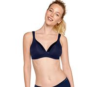 Naturana BH Damen ohne Bügel Cup A-D 100% Angenehm Dank extra Softer Schalen I BH ohne Bügel mit nahtlosen Cups - Ideal unter Blusen & T-Shirts Damen BH für maximalen Halt 90 Navy C