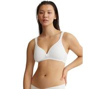 Naturana® BH Damen ohne Bügel [Cup A-D] I 100% Gepolsterte Träger I BH ohne Bügel mit nahtlosen Cups I Damen BH mit Unterbrustband 80 Weiss A
