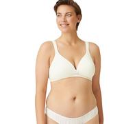 Naturana® BH Damen ohne Bügel [Cup A-D] I 100% Gepolsterte Träger I BH ohne Bügel mit nahtlosen Cups I Damen BH mit Unterbrustband 95 Champagner A
