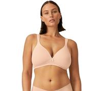 Naturana® BH Damen ohne Bügel [Cup A-D] I 100% Gepolsterte Träger I BH ohne Bügel mit nahtlosen Cups I Damen BH mit Unterbrustband 100 Light Beige C