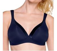 Naturana BH Damen ohne Bügel Cup A-D 100% Angenehm Dank extra Softer Schalen I BH ohne Bügel mit nahtlosen Cups - Ideal unter Blusen & T-Shirts Damen BH für maximalen Halt 85 Navy A