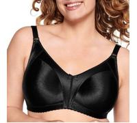 Naturana® Minimizer BH ohne Bügel [Cup B-G] I Maximaler Halt Dank durchdachter Schnittführung & Breiten Trägern I BH Minimizer für eine optisch kleinere Cupgröße 80 Schwarz D