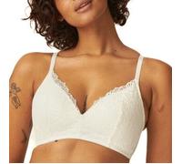 Bügelloser BH NATURANA "Soft-BH mit Schale", Damen, Gr. 95, Cup B, beige (ecru), Obermaterial: 87% Polyamid, 13% Elasthan. Cups: 100% Polyester. Spitze: 89% Polyamid, 11% Elasthan. Futter Rückenteil: