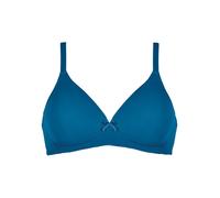 Naturana® Soft-BH ohne Bügel mit Schale [Cup A-D] Optimaler Sitz & maximaler Halt Dank Schnittführung & Breiten Trägern I 95 Mykonos Blue C