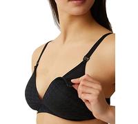 Naturana Damen Gepolsterter Still-BH Schwarz 36F, Schwarz, 80G