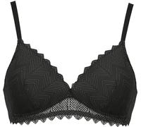 Naturana Damen Padded Soft Cup Bra 5672 Gepolsterter BH, Durchsichtig, Black, 95D