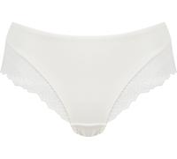 Hipster NATURANA, Damen, Gr. 44, beige (ecru), Obermaterial: 87% Polyamid, 13% Elasthan. Spitze: 89% Polyamid, 11% Elasthan, unifarben, leicht transparent, bequem, Unterhosen, mit Spitzenbesatz (75545