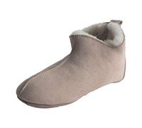Naturasan Lammfell-Hausschuh für Damen und Herren, warm gefütterte Hüttenschuhe/Mokassin mit weicher Ledersohle, superleicht und bequem, Sondermodell HS-07 (38 EU, Beige (Sand) / White)