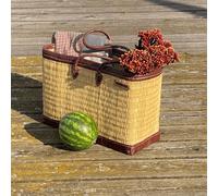 NATUREHOME Korbtasche Marktkorb Strandtasche mit 2 Henkeln