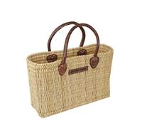 NATUREHOME Korbtasche Marktkorb Strandtasche mit 2 Henkeln