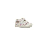 Naturino Amur VL 18468 Milk Blumen Schuhe Mädchen Barefoot Rissen Leder Lauflernschuhe, milk white, 22 EU