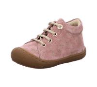Naturino Lauflernschuhe aus Veloursleder mit Glitzerherzen, Rosa-Platin 23