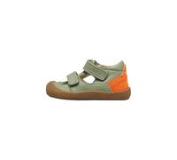 Naturino Barfußsandalen aus Leder und Wildleder, grün-Orange 23