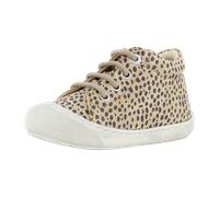 Lauflernschuh NATURINO "COCOON PR.PONY", Jungen, Gr. 25, braun (braun, schwarz, leo), Veloursleder, animal-print, gemustert, Schuhe Lauflernschuh, Babyschuh, Sneaker mit Animal-Print, Größenschablone