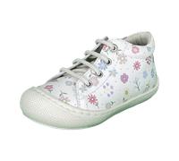 Lauflernschuh NATURINO "COCOON PR. BONNY MILK", Kinder, Gr. 21, sanftes weiß blüten, Glattleder, bedruckt, geblümt, modisch, Schuhe, Babyschuh, Schnürschuh, Barfußschuh mit buntem Print (59544231-21)