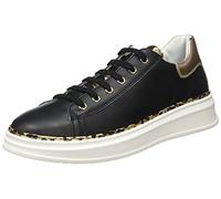 Naturino Damen Porter Zip Sneaker, Black-Platinum, 39 EU