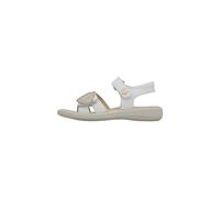 Naturino Sandalen aus Leder mit Herzen, Weiß-Platin 34