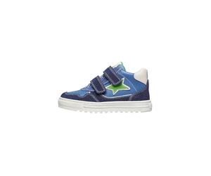 Naturino Sneakers aus Leder und Veloursleder, Marineblau-grün 40