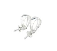 NaturSchatulle Collierschlaufen 925 Silber Stift 20 Stück 4x11mm Schmuck Kettenanhänger für Anhänger DIY Anhängerschlaufen Ösen