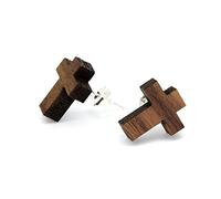 NaturSchatulle Holzohrringe Formen Nussbaum I Ohrstecker Holz 925 Sterling Silber Holzschmuck Ohrringe Damen I Ohrschmuck