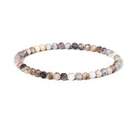 Naturstein-Vintage-Opal-Perlen-Armband - Facettierte Runde Edelstein-Perlen-Armreifen, Klassischer Ethno-Charme-Schmuck, Dehnbares, Verstellbares Yoga-Armband, Zubehör, Geburtstagsgeschenk, 21 Cm