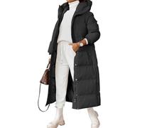 Naturton Damen Wintermantel Warm Parka Mantel Wind und Wasserdicht Steppmantel Jacke Lang Winterjacke mit Kapuze Oversized Damen Mantel Übergangsjacke Outdoor mit Tasche
