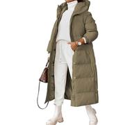Naturton Damen Wintermantel Warm Parka Mantel Wind und Wasserdicht Steppmantel Jacke Lang Winterjacke mit Kapuze Oversized Damen Mantel Übergangsjacke Outdoor mit Tasche