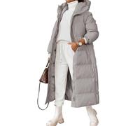 Naturton Damen Wintermantel Warm Parka Mantel Wind und Wasserdicht Steppmantel Jacke Lang Winterjacke mit Kapuze Oversized Damen Mantel Übergangsjacke Outdoor mit Tasche