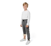 NATUST Jogginghose Jungen Hose Gefütterte Kinder Winter Thermohose Jogger Freizeithose Sweatpants Lässige Sporthose Grau2 104-110
