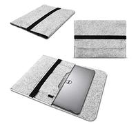 NAUC Dell XPS 13 9370 9360 9365 Tasche Hülle Filz Sleeve Case Schutzhülle Notebook Cover, Farben:Hell Grau