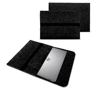 NAUC Sleeve Hülle kompatibel für Dell Latitude 3120 3190 7200 Notebook Tasche Laptop 11,6 Zoll Cover strapazierfähiger Filz mit Innentaschen und sicherem Verschluss, Farbe:Dunkelgrau