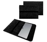 NAUC Tasche Hülle für Microsoft Surface Book 2 Filz Sleeve Schutzhülle Laptop Case 13,5 Zoll Cover Bag mit Innentaschen und sicheren Verschluss, Farben:Dunkel Grau