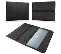 NAUC Tasche Hülle kompatibel mit Apple MacBook Air 13,3 Zoll Filz Sleeve Schutzhülle Tablet Case Cover Notebook Bag aus strapazierfähigem Filz in Dunkel Grau