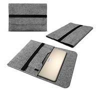 NAUCI Laptop Schutzhülle kompatibel für HP ZBook Firefly 16 Tasche aus Filz mit Innentaschen Sleeve Hülle Cover 16 Zoll Notebook Case, Farbe:Grau