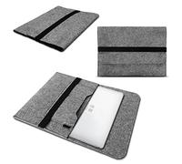 NAUCI Laptop Schutzhülle kompatibel für Trekstor Primebook C11 aus Filz mit Innentaschen Sleeve Hülle Tasche Cover 11.6 Zoll Notebook Case Tasche, Farbe:Grau